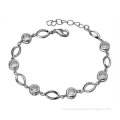 2014 CZ silver bead bracelet